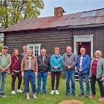 A group of Dee Schaefer’s Norwegian relatives – (from left) Roar, Mona, Erling, Ann Jeanette, John and Dee Schaefer, Steinar, Torfinn and Bodil pictured in front of Lina’s home.