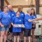 Theresa Spaeth, widow of Willard Spaeth, along with several family members, accepted the sign and certificate for the Wolfgang Spaeth Century Farm from a Farm Bureau representative during the Redwood County Fair on Sunday July 19, 2026. (Submitted photo)