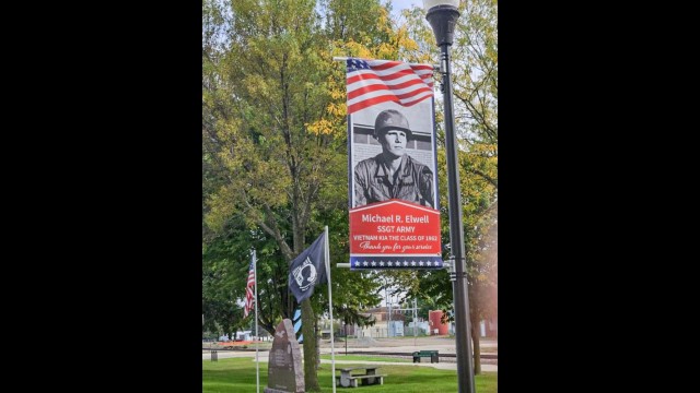 Pictured is just a small sample of the more than 65 banners that now adorn the light poles throughout the City of Fairfax.